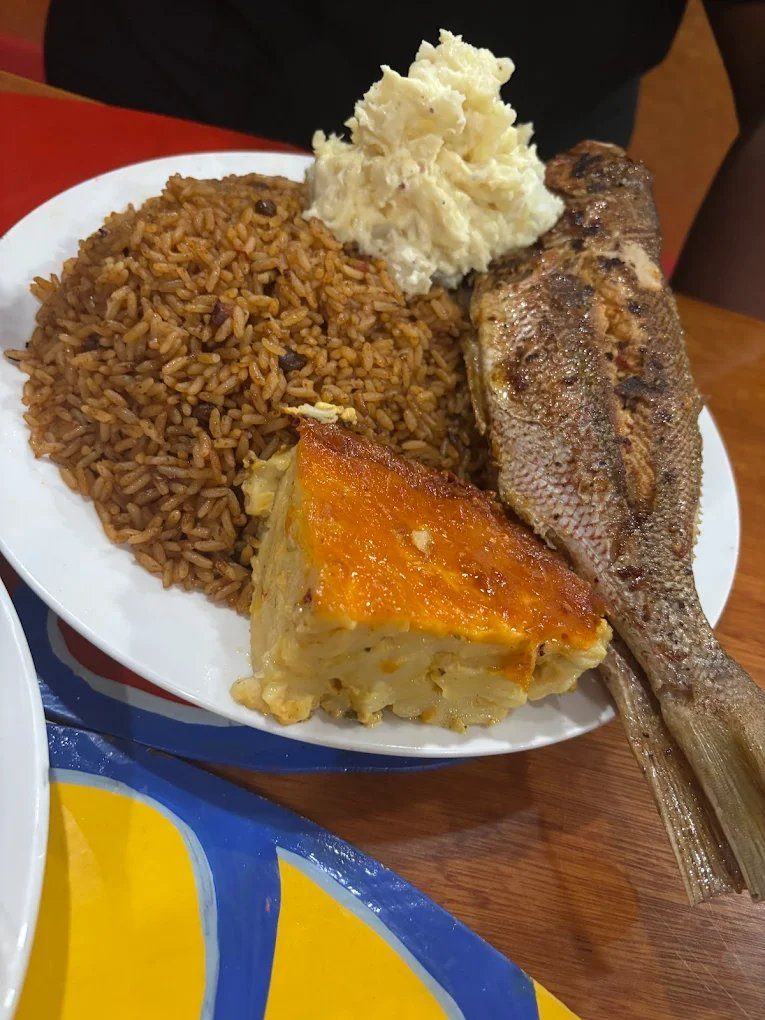 Grilled snapper dinner at Oh Andros